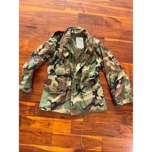 Alpha Army Men's Cold Weather Field Coat M65 Woodland Camo Medium Regular